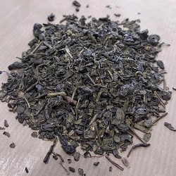 folhas de chá verde gunpowder para infusão
