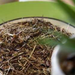 dried Eyebright on a plate