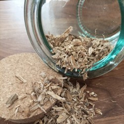 lovage root in a glass jar