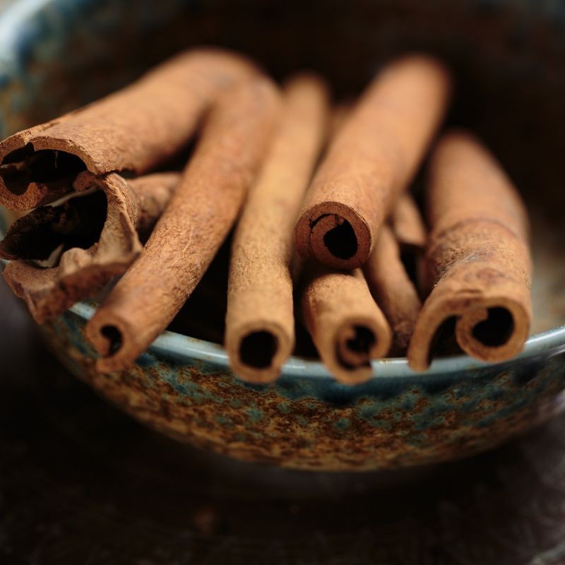 Chinese Cinnamon sticks in a bowl